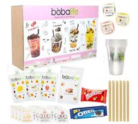 Bobalife Bobashake Bubble Tea Kit - Makes 12 Drinks | Easy Homemade Boba Tea Set Gift