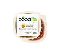 Bobalife Brown Sugar Popping Boba Pearls 100g - Bubble Tea Pearls, Boba Topping for Drinks, Desserts & Milk Tea - Vegan & Gluten Free