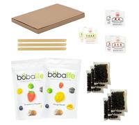 Bobalife Bubble Tea Essentials Strawberry & Mango Powder 6 Drink Kit with Instant Tapioca Pearls, Bamboo Straws and Speciality Tea Bags | Premium, Authentic Ingredients | Vegan & Gluten Free