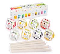 Bobalife Bubble Tea in the Making - Gluten Free DIY Bubble Tea Kit with 8 Fruity Popping Boba Flavors Including Mango - 8x100g Multipack with Bamboo Straws for Drinks & Desserts | Vegan