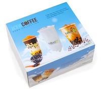 Bobalife Bubble Tea Slush Kit - Iced Coffee Slush Drink Mix Set with Tapioca, Popping Boba & Syrup - Makes 9 Drinks - DIY Beverage Kit, Vegan & Gluten Free