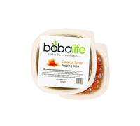 Bobalife Caramel Popping Boba Pearls 100g - Bubble Tea Pearls, Boba Topping for Drinks, Desserts & Milk Tea - Vegan & Gluten Free