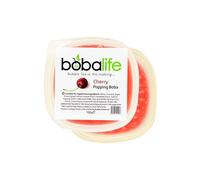 Bobalife Cherry Popping Boba Pearls 100g - Fruit Juice Filled Bubble Tea Pearls, Boba Topping for Drinks, Desserts & Cocktails - Vegan & Gluten Free