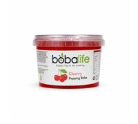 Bobalife Cherry Popping Boba Pearls 600g - Fruit Juice Filled Bubble Tea Pearls, Boba Topping for Drinks, Desserts, Cocktails & Slush - Vegan & Gluten Free