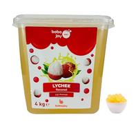 Bobalife Flavoured Popping Boba 40 Servings (1.6kg), Fruit Juice Filled Boba Pearls for Bubble Tea, Iced Drinks, Desserts, Cocktails & Slush | Low Fat, Gluten-Free & Vegan (4kg, Lychee)