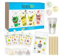 Bubble Tea Kit Gift Box - Fruit Selection Makes 12 Drinks | Flavoured Syrups Strawberry, Apple, Pineapple and Passion Fruit | Vegan & Gluten free | By Bobalife