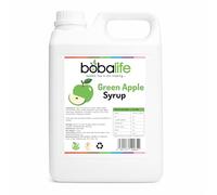 Bobalife Green Apple Bubble Tea Syrup 2.5kg - Drink Flavouring Syrup for Bubble Tea, Fruit Tea, Cocktails, Smoothies, Slush & Desserts - Vegan & Gluten Free