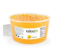 Bobalife Mango Flavoured Popping Boba 40 Servings (1.6kg), Fruit Juice Filled Boba Pearls for Bubble Tea, Iced Drinks, Desserts, Cocktails & Slush | Low Fat, Gluten-Free & Vegan