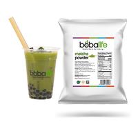Bobalife Matcha Bubble Tea Milk Powder 1kg - Taiwanese Milk Tea Powder Mix for Bubble Tea, Iced Milk Tea, Smoothies & Dessert Drinks - Vegan & Gluten Free