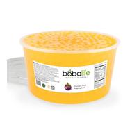 Bobalife Passion Fruit Popping Boba Pearls 1.6kg - Fruit Juice Filled Bubble Tea Pearls, Boba Topping for Drinks, Desserts, Cocktails & Slush - Vegan & Gluten Free