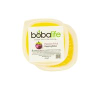 Bobalife Passion Fruit Popping Boba Pearls 100g - Fruit Juice Filled Bubble Tea Pearls, Boba Topping for Drinks, Desserts & Cocktails - Vegan & Gluten Free