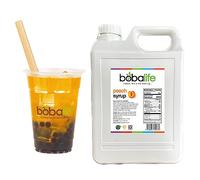Bobalife Peach Bubble Tea Syrup (2.5kg) | 50-60 Servings (Variable Serving Size) | Premium & Authentic Ingredients | Vegan & Gluten Free