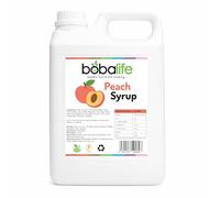 Bobalife Peach Bubble Tea Syrup 2.5kg - Drink Flavouring Syrup for Bubble Tea, Fruit Tea, Cocktails, Smoothies, Slush & Desserts - Vegan & Gluten Free