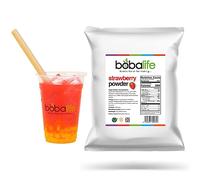 Bobalife Strawberry Bubble Tea Milk Powder 1kg - Taiwanese Milk Tea Powder Mix for Bubble Tea, Iced Milk Tea, Smoothies & Dessert Drinks - Vegan & Gluten Free