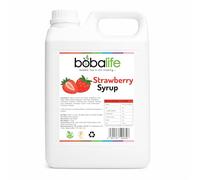 Bobalife Strawberry Bubble Tea Syrup 2.5kg - Drink Flavouring Syrup for Bubble Tea, Fruit Tea, Cocktails, Smoothies, Slush & Desserts - Vegan & Gluten Free