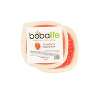 Bobalife Strawberry Flavoured Popping Boba 2 Servings (100g), Fruit Juice Filled Boba Pearls for Bubble Tea, Iced Drinks, Desserts, Cocktails & Slush | Low Fat, Gluten-Free & Vegan