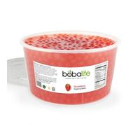 Bobalife Strawberry Flavoured Popping Boba 40 Servings (1.6kg), Fruit Juice Filled Boba Pearls for Bubble Tea, Iced Drinks, Desserts, Cocktails & Slush | Low Fat, Gluten-Free & Vegan