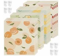 BOBASH 16 Pack Swedish Dishcloths, Kitchen Cloth Dish Cloths Eco-Friendly Biodegradable Washable and Reusable Wood Cotton For Kitchen Soft and Enduring for Kitchen, Dishes, Bathroom, Room, Glass（F）