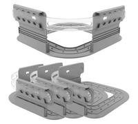 BOBASH 4 Pcs Bed Sheet Holder with Lock Strips Removable Bed Sheet Clips Non-Slip Height Adjustable Sheets Corner Holders Reduce Slipping or Wrinkling Easy Installation for Mattress Bedding(Grey)