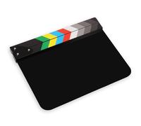 BOBASH Blank Acrylic Plastic Clapboard 30x25CM Director's Clapper Board Dry Erase Cut Action Scene Film Clapboard for Camera Film Studio Home Movie Video (Black)