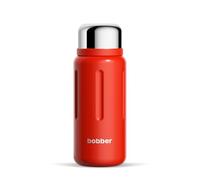 BOBBER 26 oz Vacuum Insulated Stainless Steel Water Bottle with Cup Lid - Dishwasher Safe - Keeps Drinks Hot for 28 Hours - Double Walled Coffee Thermos for Hot Drinks (Red)