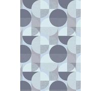 Bobbi Beck Eco-Friendly Bauhaus Circle Wallpaper in Blue Bobbi Beck Blue