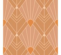 Bobbi Beck Eco Friendly Brown Art Deco Diamond Wallpaper