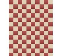 Bobbi Beck Eco-Friendly Checkerboard Wallpaper In Red Red One Size