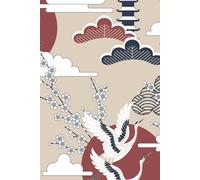Bobbi Beck Eco-Friendly Crane And Cherry Blossom Wallpaper In Beige Beige One Size