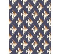 Bobbi Beck Eco-Friendly Geometric Angelfish Wallpaper In Blue Blue One Size