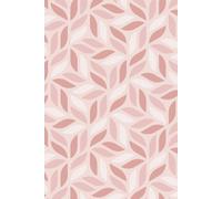 Bobbi Beck Eco-Friendly Geometric Leaf Pattern Wallpaper In Pink Pink One Size
