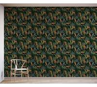 Bobbi Beck Eco-Friendly Leopard And Jungle Wallpaper In Black Black One Size