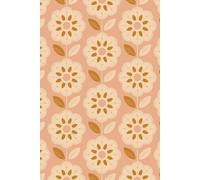 Bobbi Beck Eco-Friendly Retro Flower Tile Print Wallpaper in Orange Bobbi Beck Orange