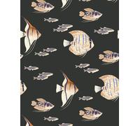 Bobbi Beck Eco-Friendly Tropical Fish Wallpaper In Black Black One Size
