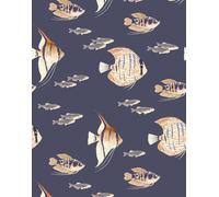 Bobbi Beck Eco-Friendly Tropical Fish Wallpaper In Blue Blue One Size