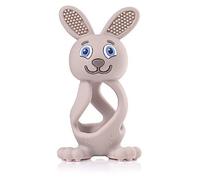 Bobbie Bunny Baby Teether Toy Cappuccino Grey Twist & Bounce Teething Toy