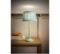 Bobbin Bobble Table Lamp with Leaf Pleated Tapered Lamp Shade ValueLights Pale Green One Size