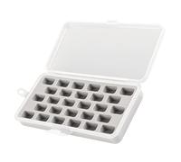 Bobbin Box, 28 Tablets Empty Bobbins Spools Box Lock Core Storage Design Bobbin Organizer Plastic Case for Sewing Machine Accessories