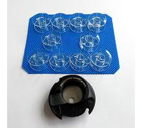 Bobbin Case+10 Bobbin for Bernette 65 90E Euro Pro Juki Pfaff White #Nb1275000