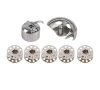 Bobbin Case and Shuttle Hook Set with 5 Bobbins, Metal Sewing Machine Parts Replacement for Vintage Household Sewing Machines, Durable Sewing Accessories