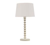 Bobbin - Ivory Lamp with Natural Linen Shade First Choice Lighting White One Size