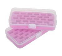 Bobbin Thread Holder Case 2pcs with Large Capacity 28 Slots Plastic, Enhanced Stability Secure Storage Organizer Box for Sewing Machine and Embroidery