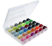 Bobbin Threads,Bobbins and Sewing Threads 36 pieces Assorted Colors Bobbin Threads with Case for Brother Babylock Janome Elna Kenmore Babylock Singer Sewing Machine