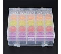 Bobbins Bobbin, 13x11x5 50Pcs Double Deck Plastic Boxed Color Transparent Plastic Bobbins Sewing Machine Bobbin Tool
