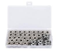 Bobbins Bobbin Case Holder Sewing Machine Parts Kit, 30pcs Bobbins with 4pcs Bobbin Cases and Storage Box - Durable Steel Material, Lightweight and Portable, Ideal for Household