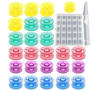 Bobbins for Embroidery Machine - Universal Colored Crafts Accessories,Sewing Machine Prewound Bobbins - for Class Quilting Storage Fabric Quilter Yarn Crafting Art Knitting Christmas Indoor