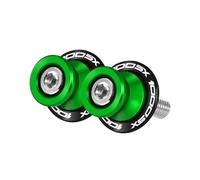 Bobbins For Rear Stand For Z1000 Z1000SX Z 1000 1000SX Motorcycle M8 Swingarm Spools Slider Stand Screws Protector Swing Arm Sliders(Green,For Z1000SX logo)