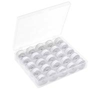 Bobbins for Sewing Machine 25-Pack, Class White Thread Spools with Bobbin Case, Universal Sewing Machine Accessories for Home, Industrial, Handheld, Embroidery Machines (White)