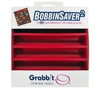 BobbinSaver Saver 2 Square, Red, Holds Up to 66 Bobbins, One Size