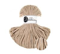 Bobbiny Junior 3mm Braided Macrame Cord (Caramel Shake) 100m